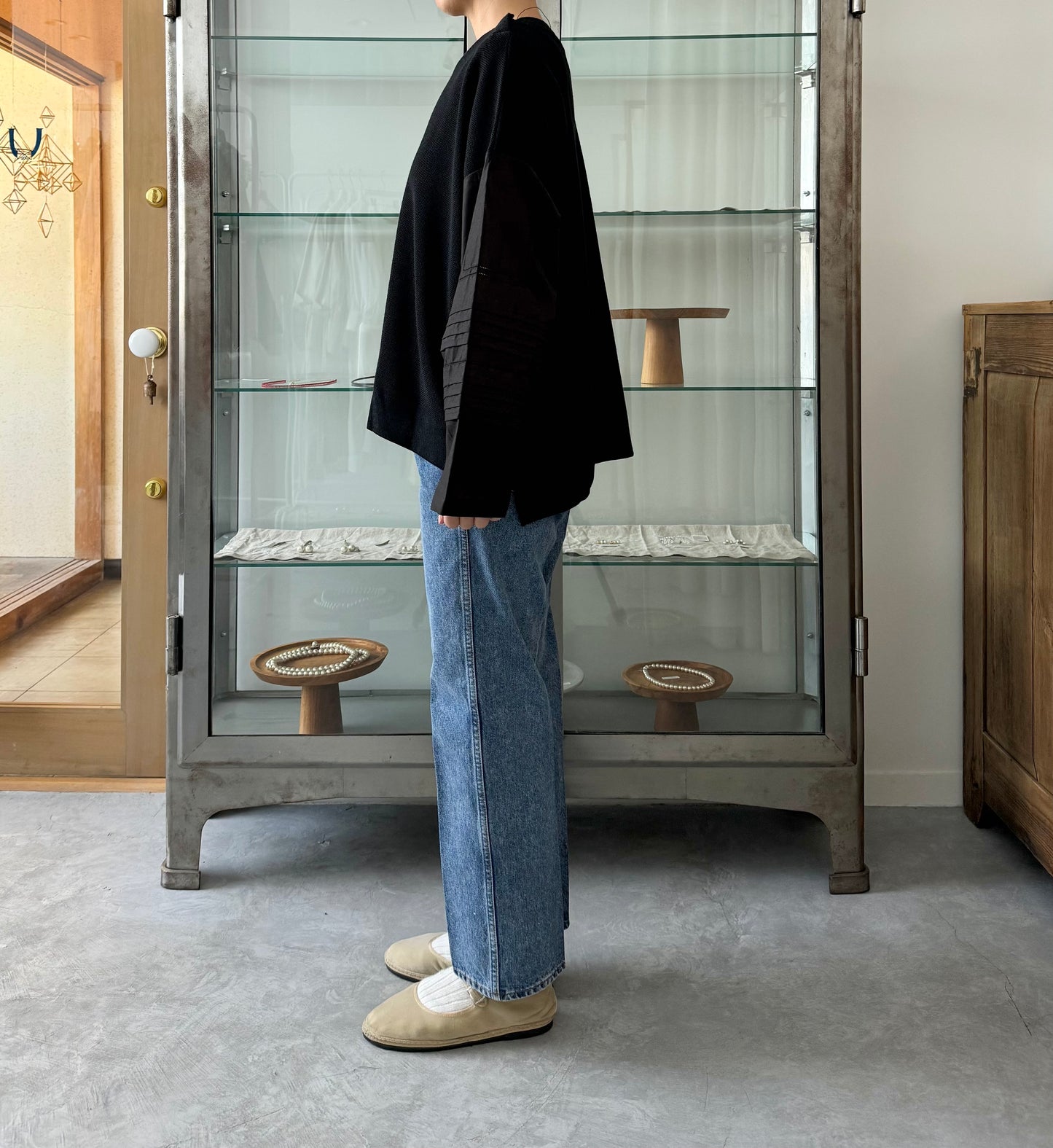 ピンタックスリーブ×ニット Porter des boutons ポルテデブトン 通販