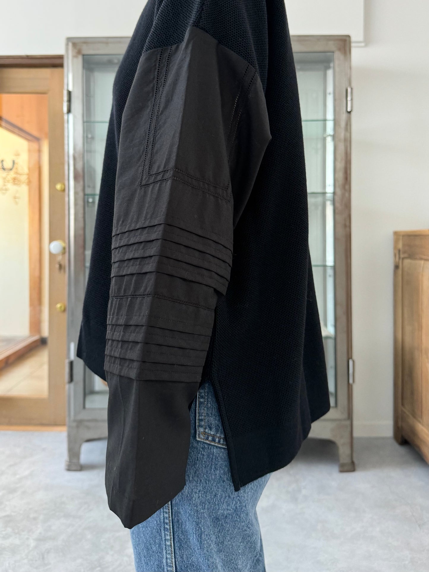 ピンタックスリーブ×ニット Porter des boutons ポルテデブトン 通販