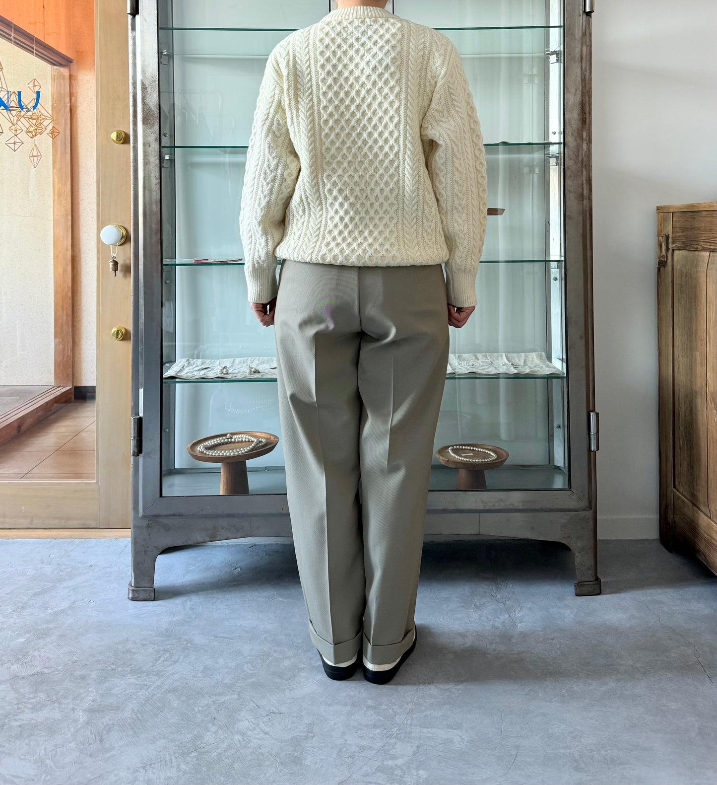 REBORN WOOL ARAN KNIT P/O Yonetomi 米富繊維 ニット セーター 通販