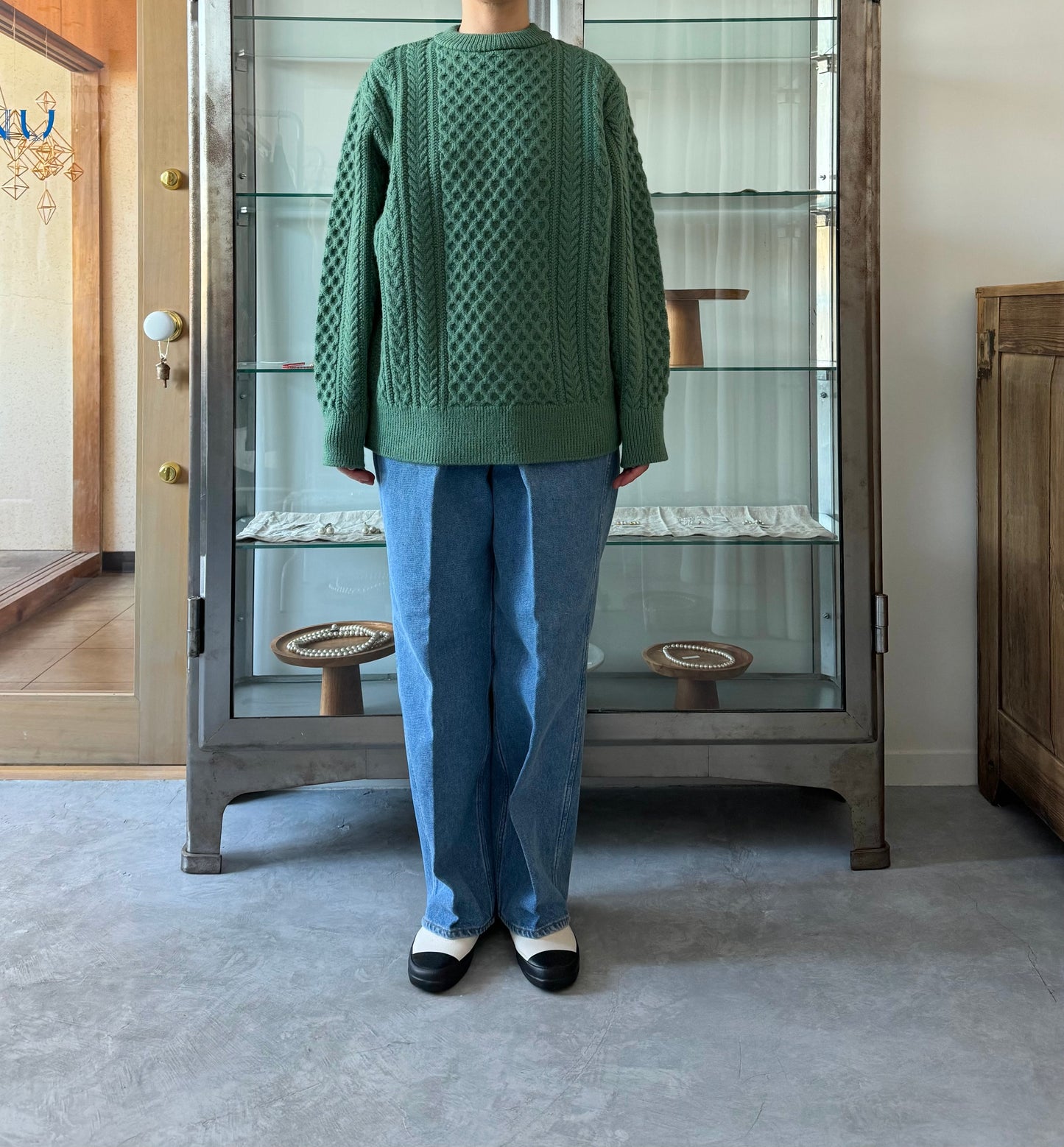 REBORN WOOL ARAN KNIT P/O Yonetomi 米富繊維 ニット セーター 通販