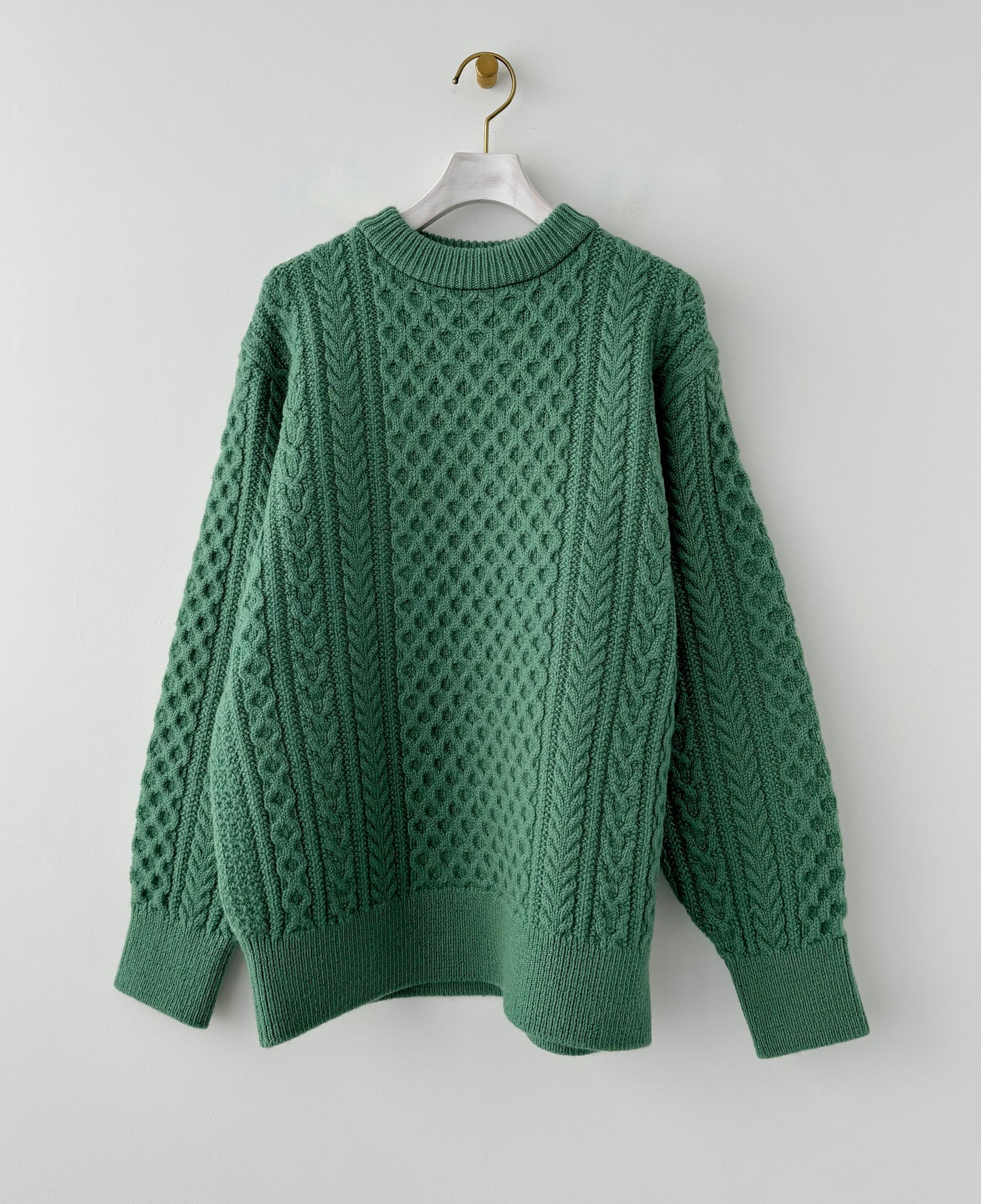 REBORN WOOL ARAN KNIT P/O Yonetomi 米富繊維 ニット セーター 通販
