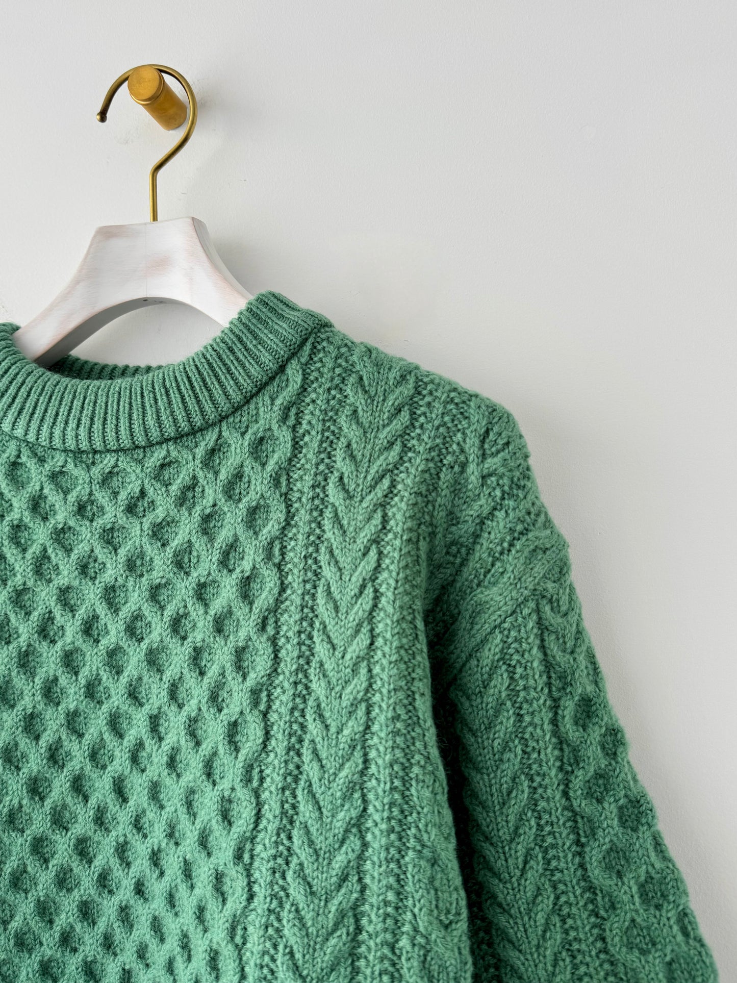 REBORN WOOL ARAN KNIT P/O