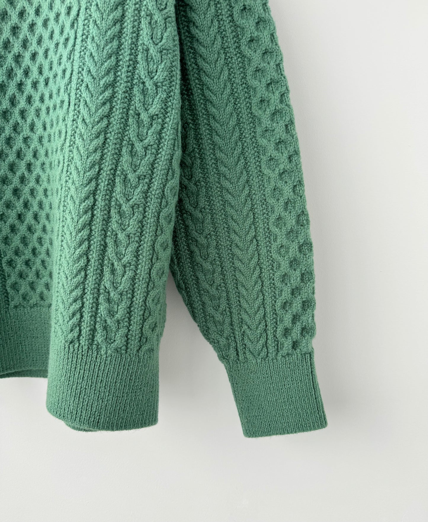 REBORN WOOL ARAN KNIT P/O
