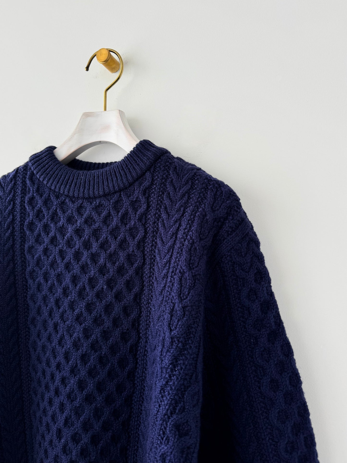 REBORN WOOL ARAN KNIT P/O