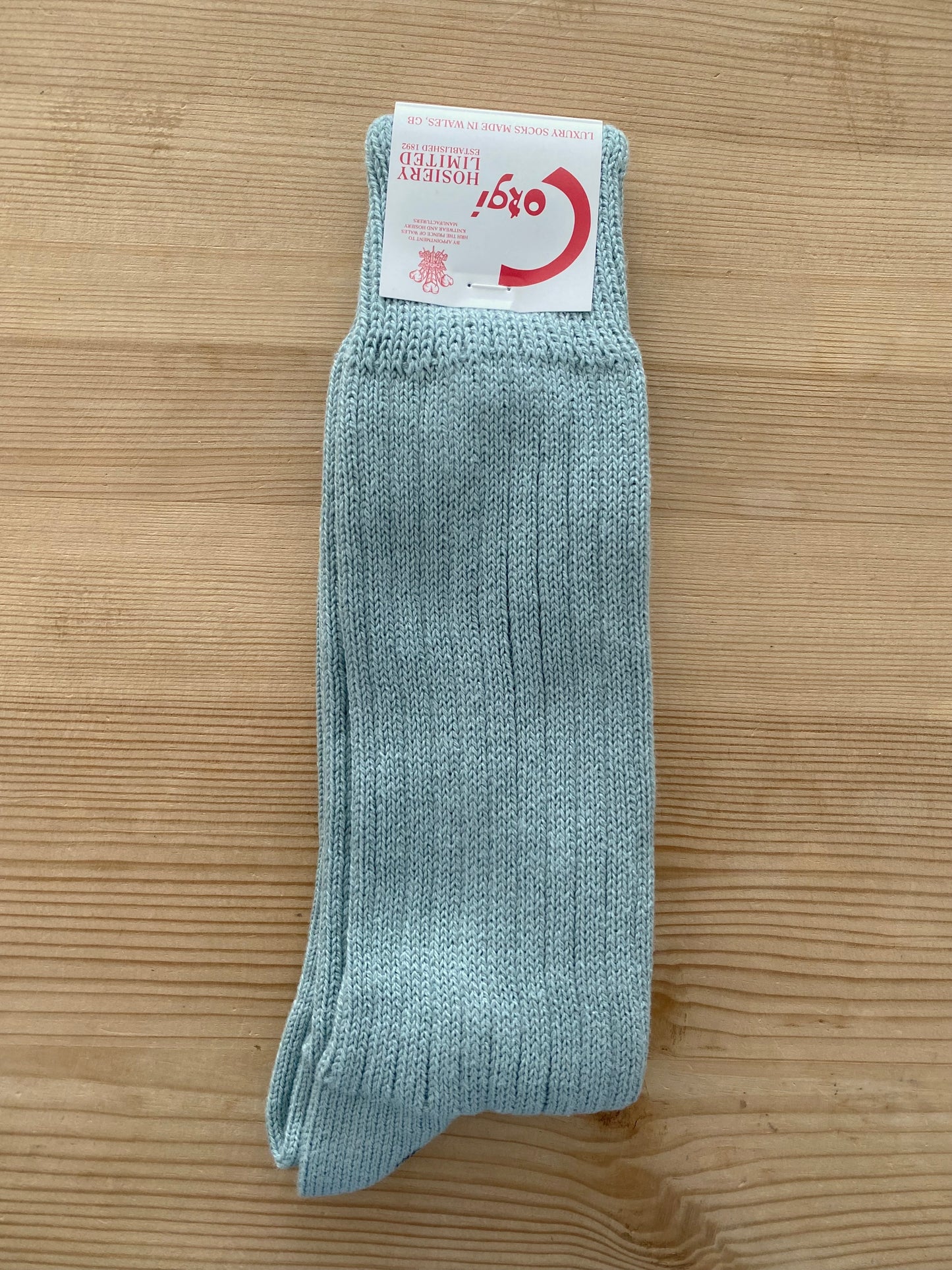 SOFT COTTON MENS PLAIN SOCKS (BLUE GRAY) Corgi ソックス 靴下 通販