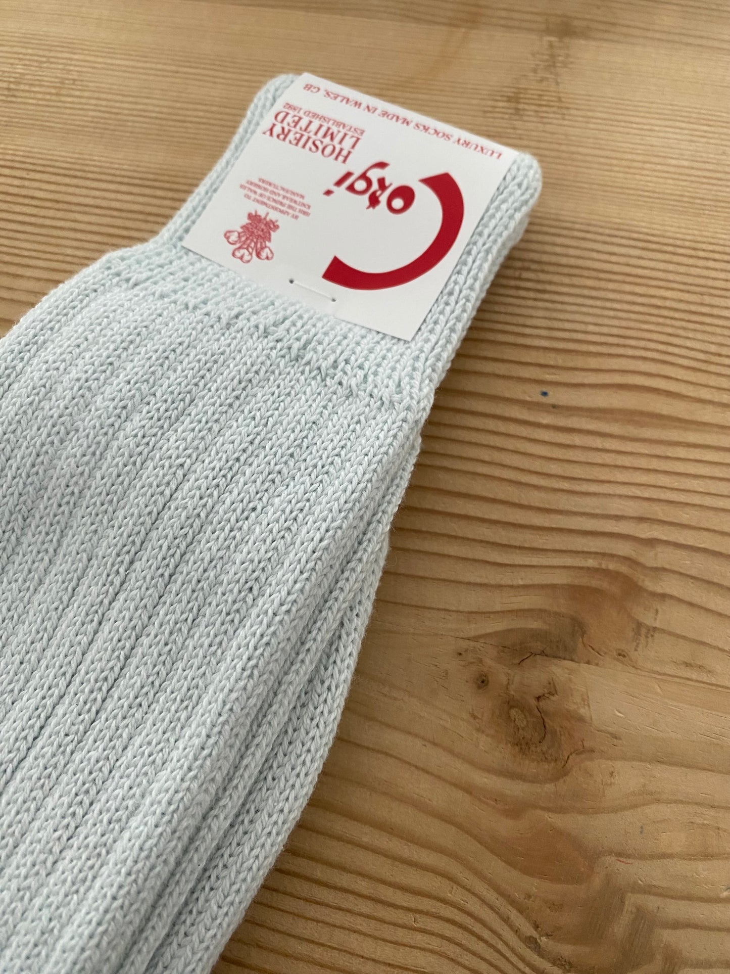SOFT COTTON MENS PLAIN SOCKS (ICE BLUE) Corgi ソックス 靴下 通販