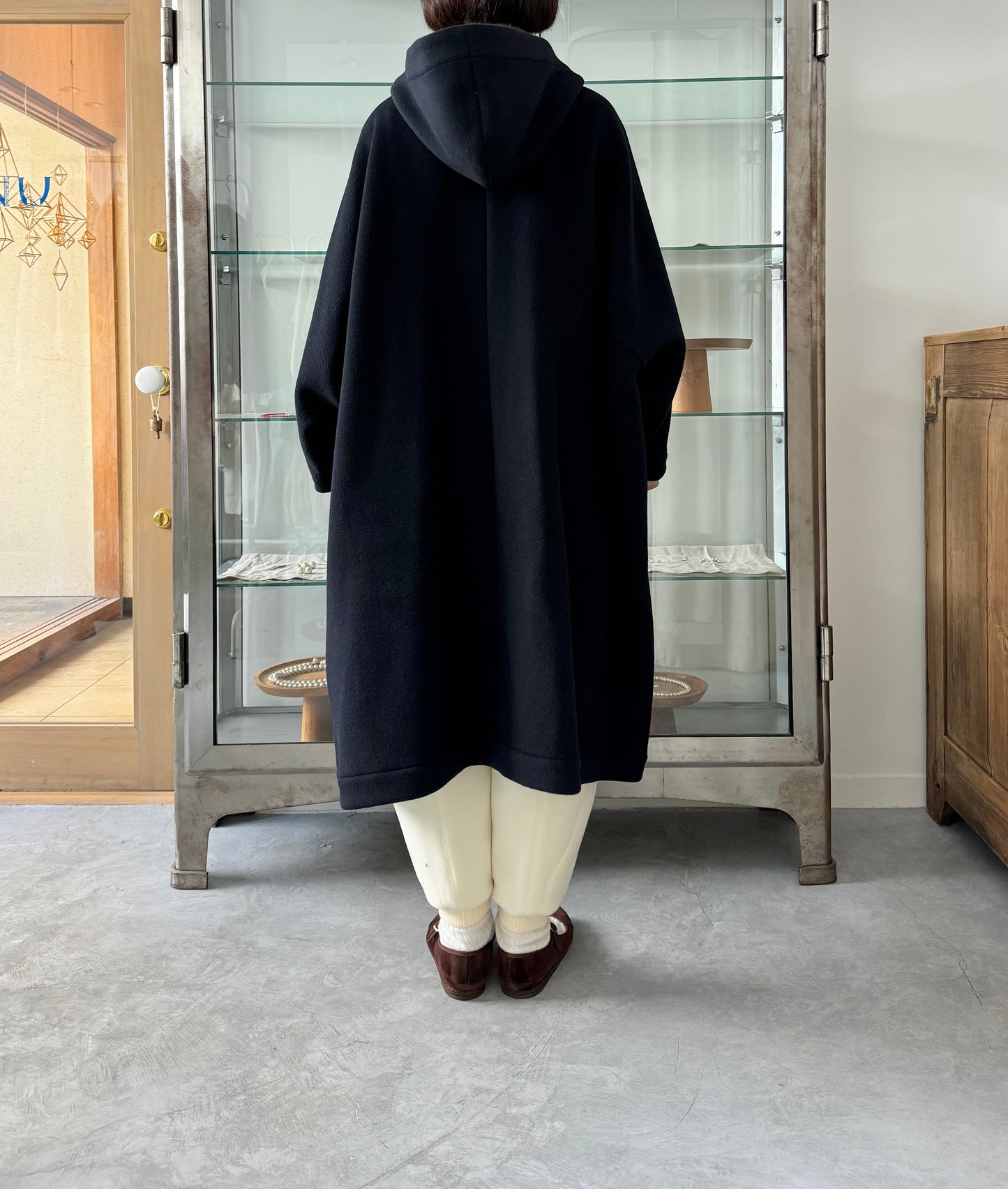 Long cape coat (Navy) TENNE HANDCRAFTED MODERN コート 通販 取扱店