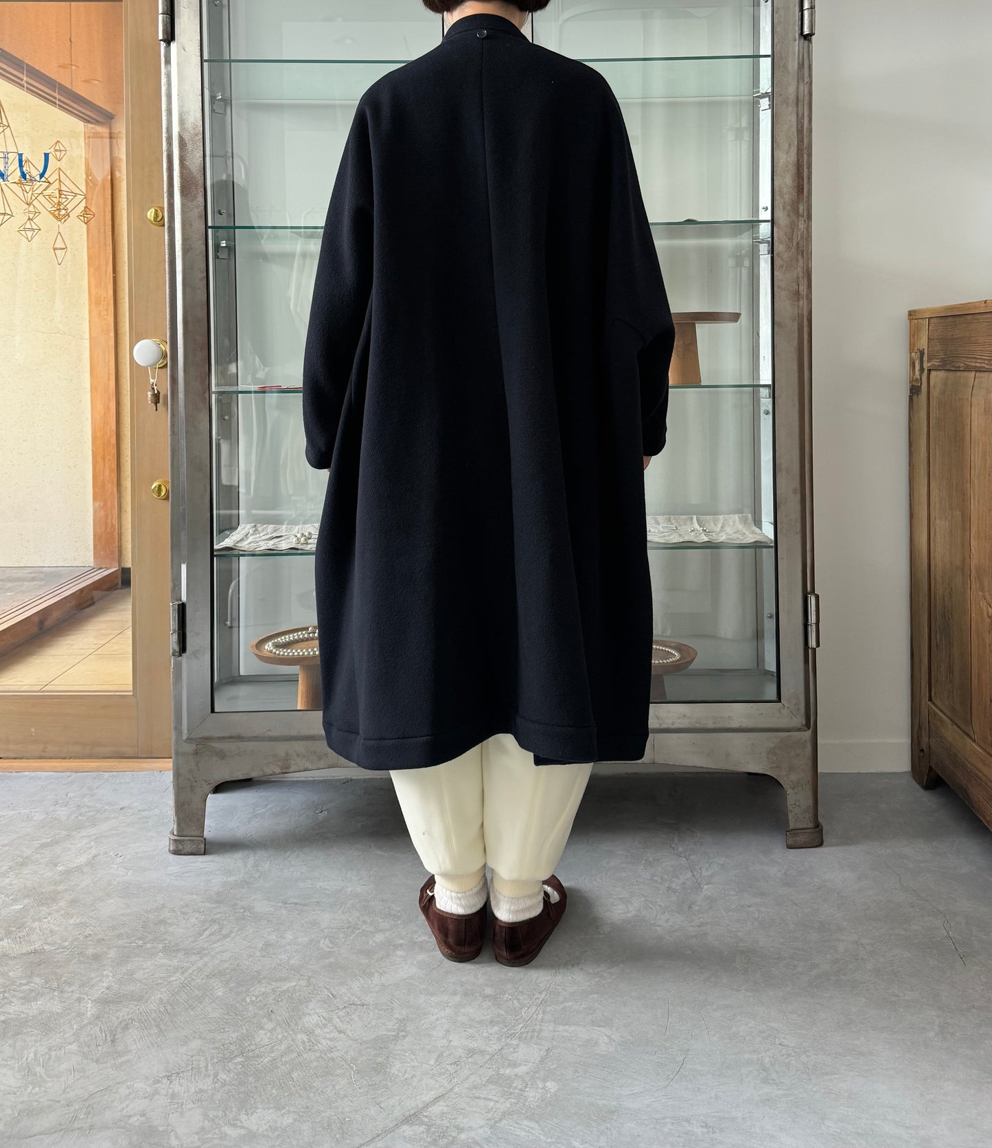 Long cape coat (Navy) TENNE HANDCRAFTED MODERN コート 通販 取扱店