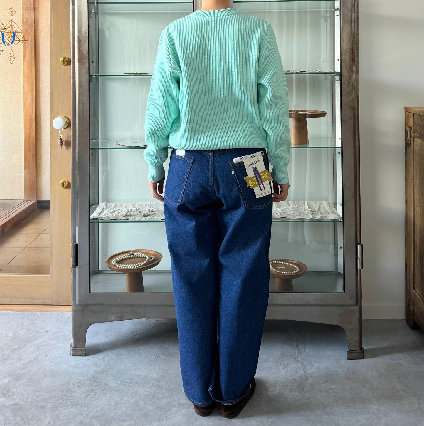 MERCERIZED COTTON RIB KNIT P/O (MINT) yonetomi 米富繊維 通販 取扱店