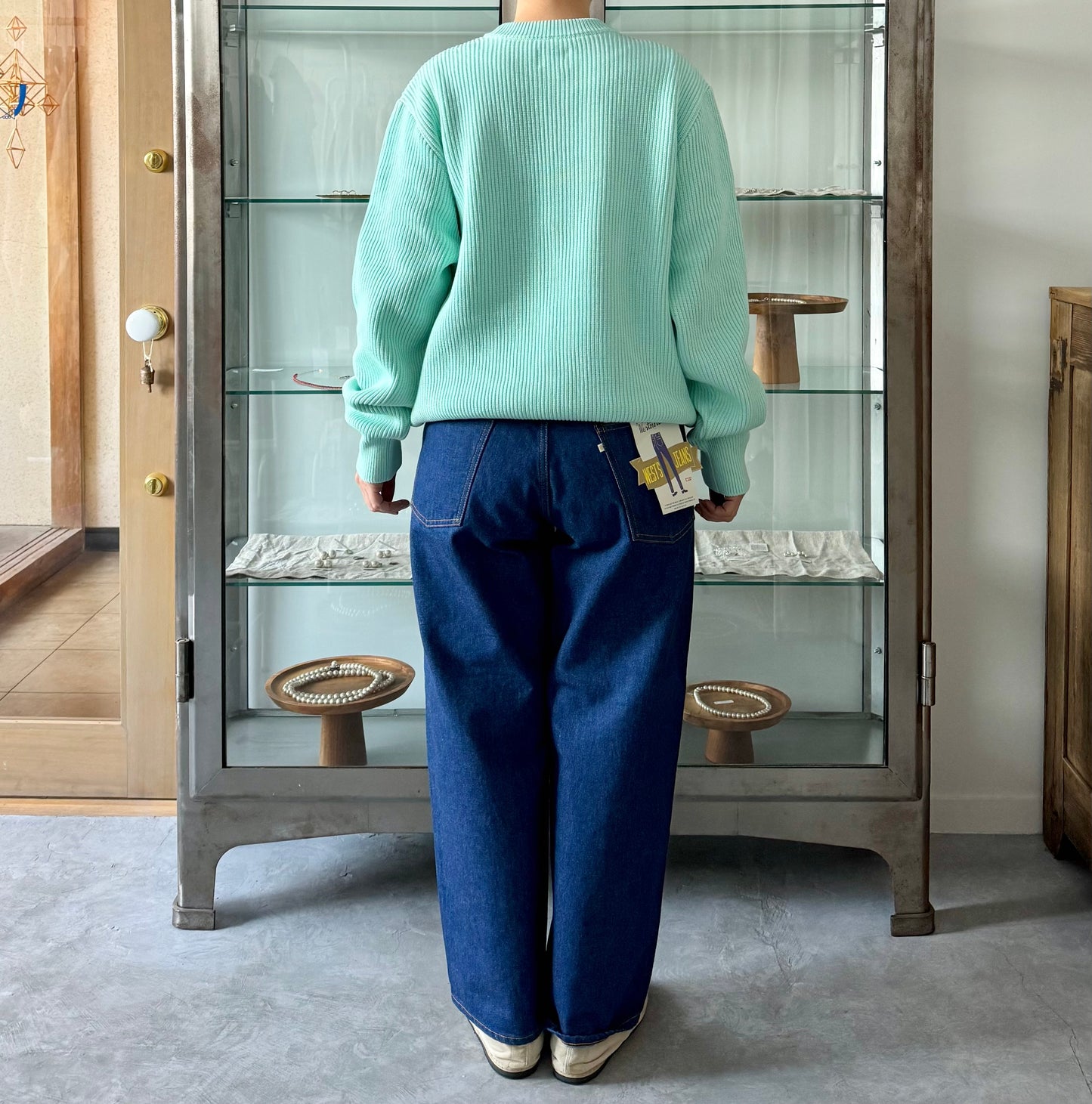MERCERIZED COTTON RIB KNIT P/O (MINT) yonetomi 米富繊維 通販 取扱店