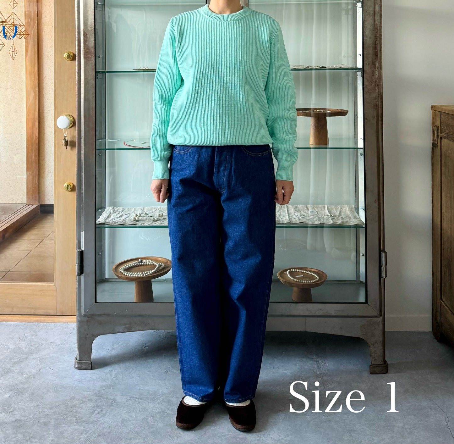 MERCERIZED COTTON RIB KNIT P/O (MINT) yonetomi 米富繊維 通販 取扱店