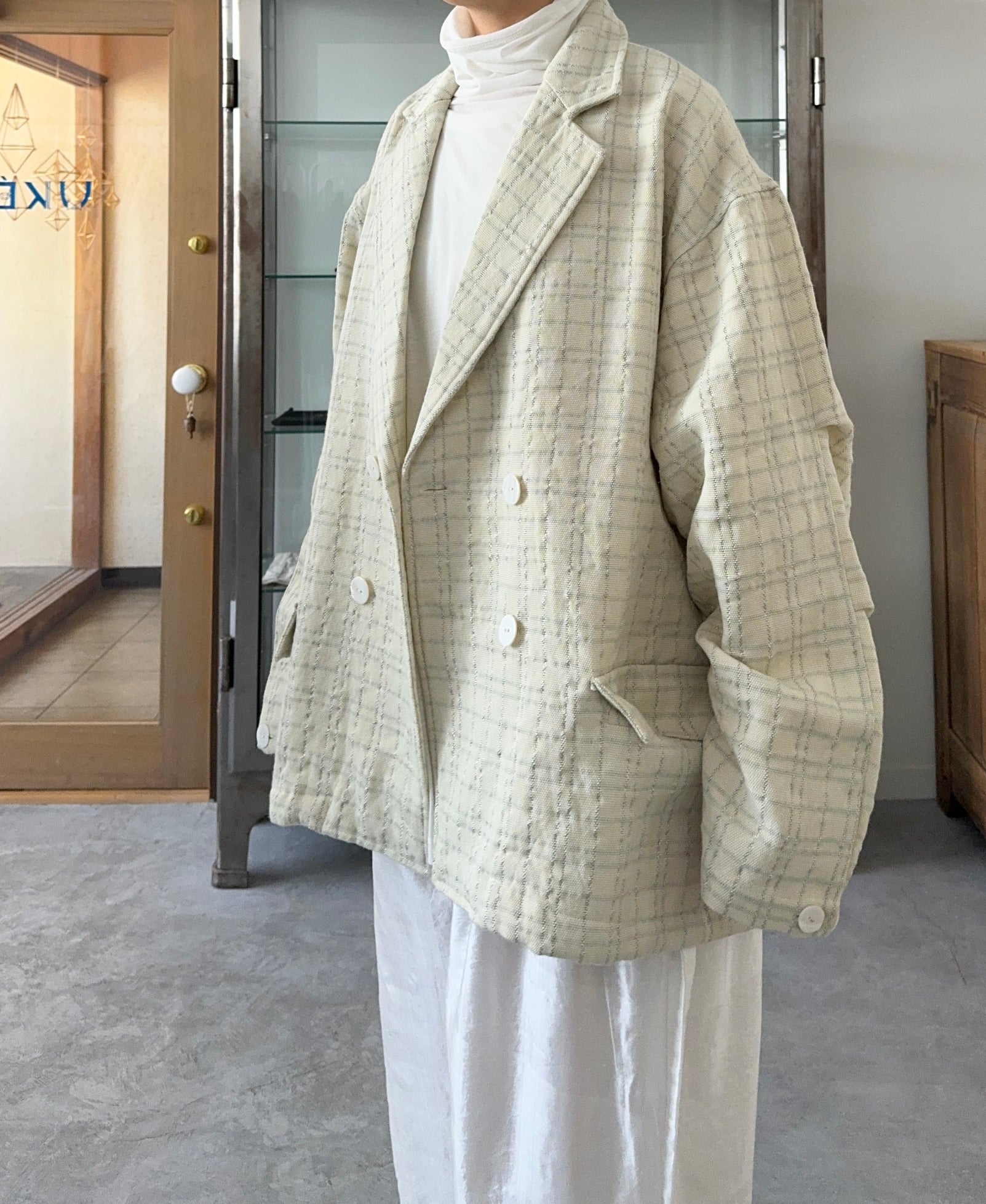 Kantha Over Jacket(ECRU)　BUNON ジャケット　通販　取扱店