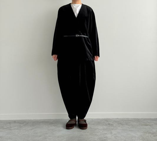 VELVET NO COLLAR JACKET (PRESS VELVET)　TENNE HANDCRAFTED MODERN　通販　取扱店