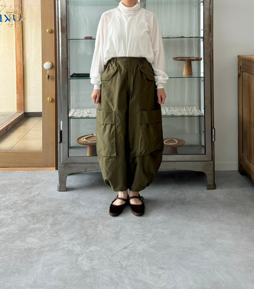 MILITARY BARREL PANTS (KHAKI GREEN)　TENNE HANDCRAFTED MODERN パンツ　通販　取扱店