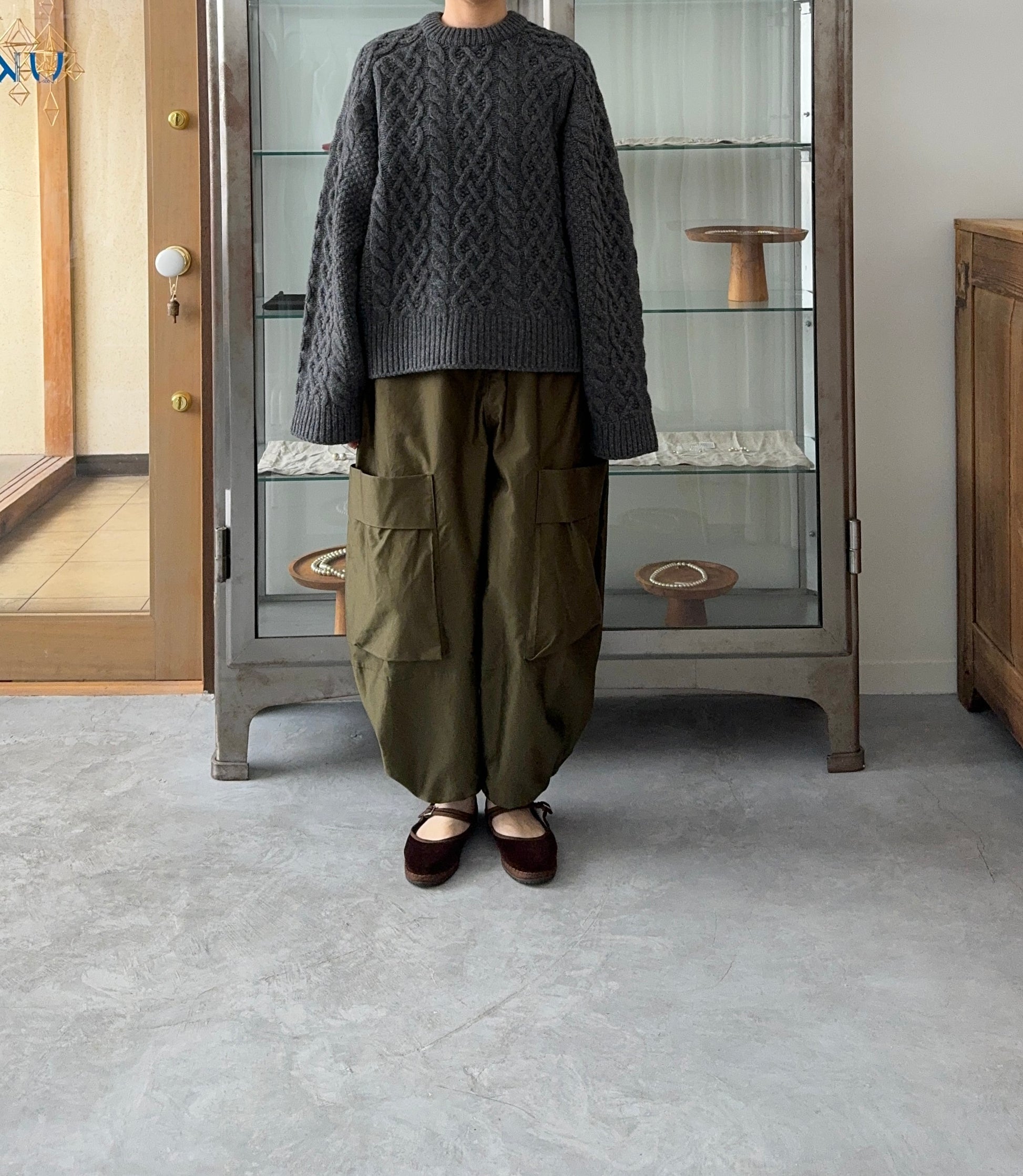 VOLUME SLEEVE ALAN KNIT PULLOVER　アランニット　TENNE HANDCRAFTED MODERN　通販　取扱店