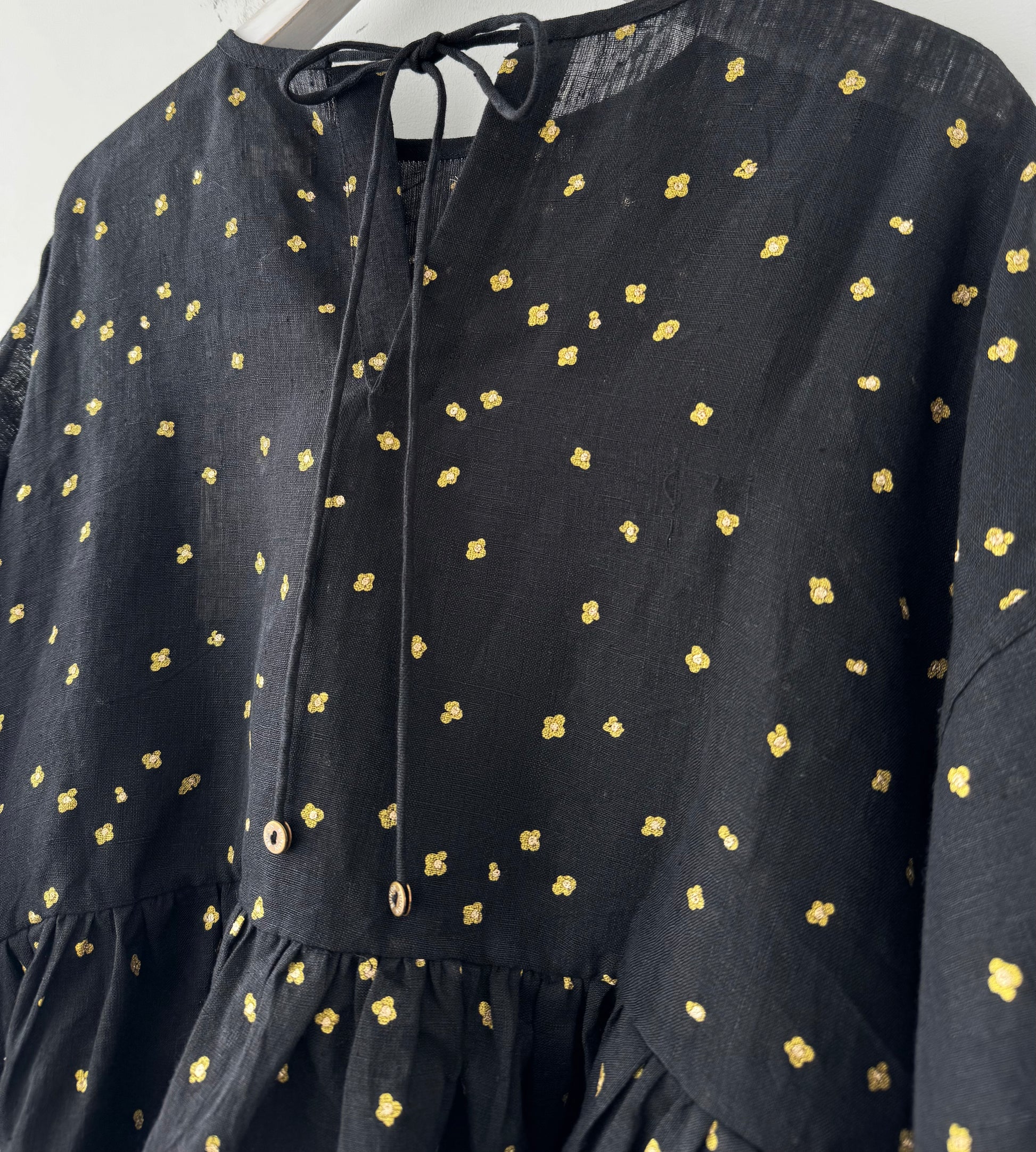 EMBROIDERY WIDE SLEEVE BLOUSE　BUNON ブノン　リネンブラウス　通販　取扱店