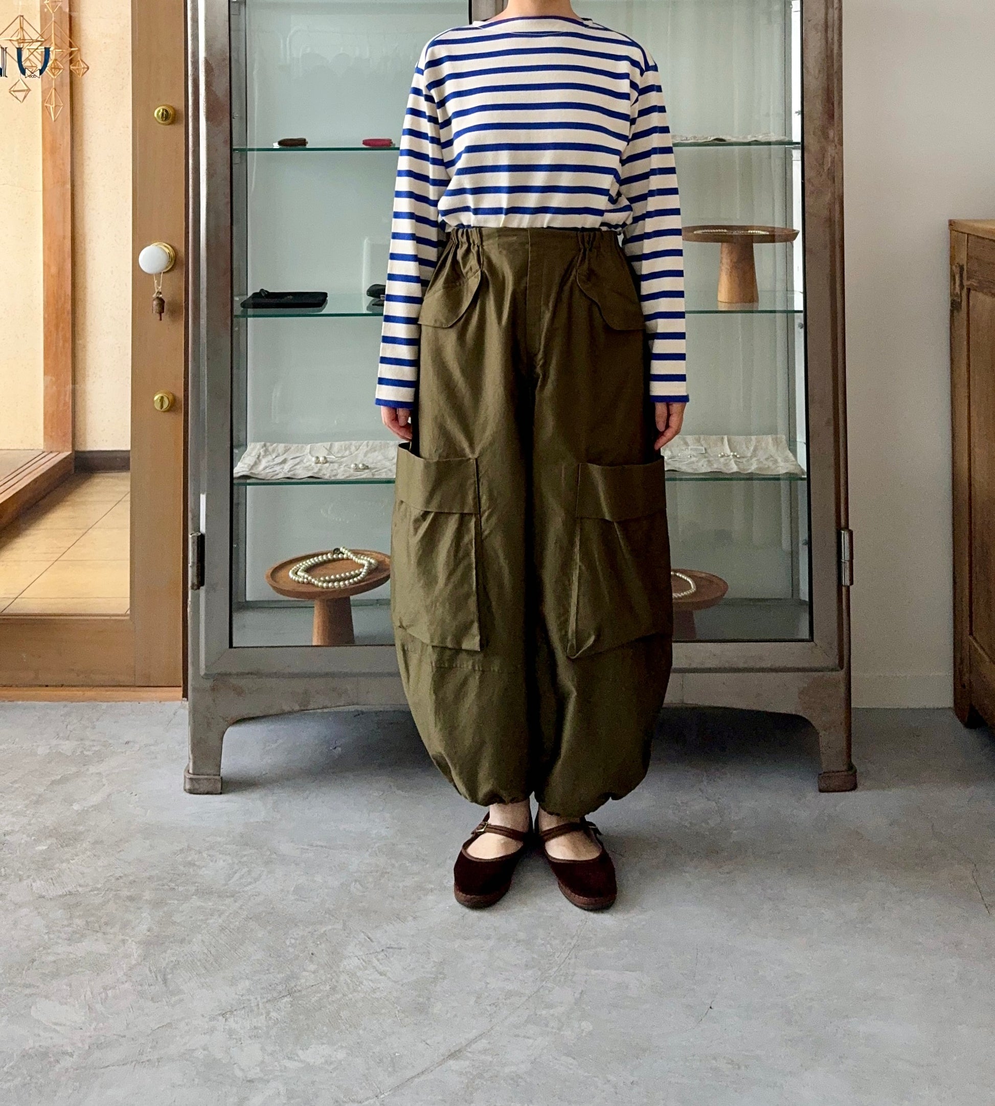 MILITARY BARREL PANTS (KHAKI GREEN)　TENNE HANDCRAFTED MODERN パンツ　通販　取扱店