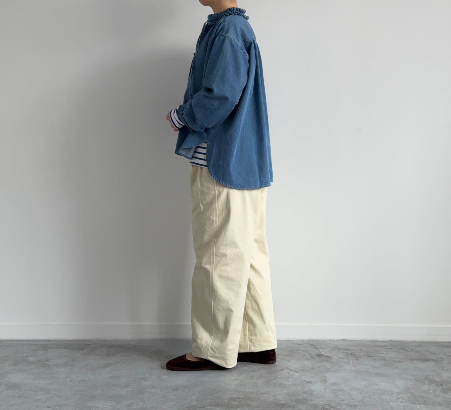 タックカラーシャツ