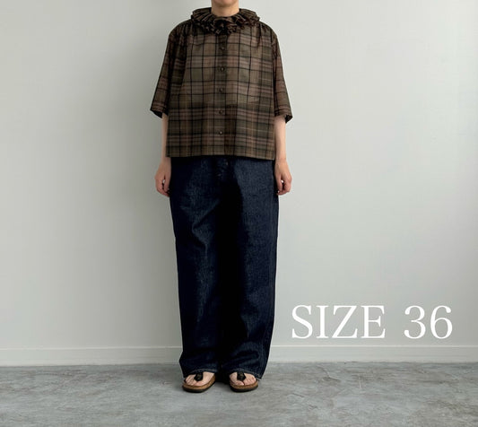 BAGGY DENIM (ONE WASH) MORIKA バギーデニム 通販　取扱店　着画 36 正面
