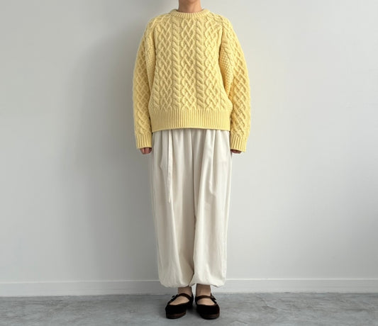 VOLUME SLEEVE ALAN KNIT PULLOVER (YELLOW) TENNE HANDCRAFTED MODERN ニット 通販　取扱店