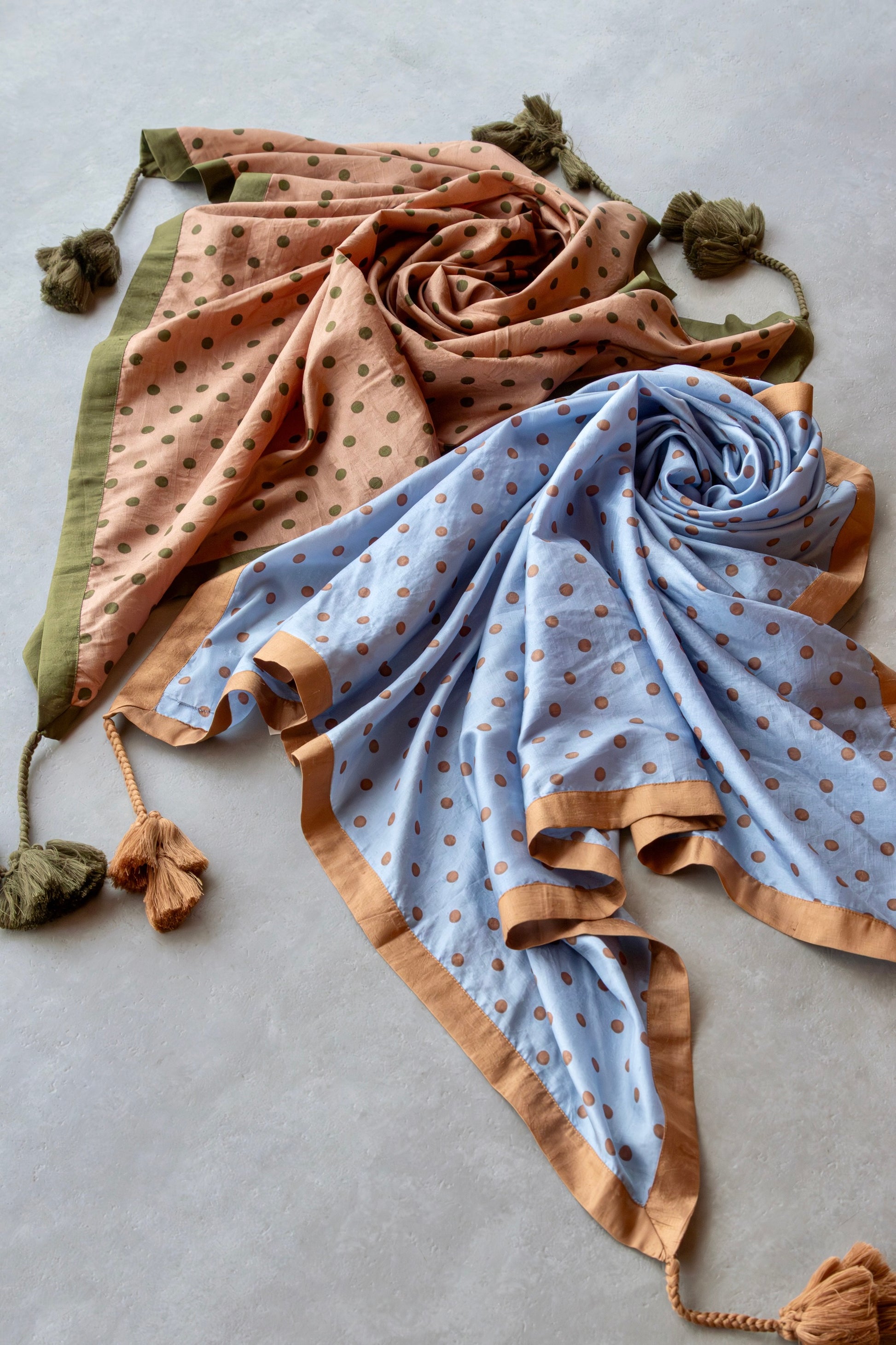 Khadi Scarf (Polka dots)　BUNON ブノン　スカーフ　通販　取扱店