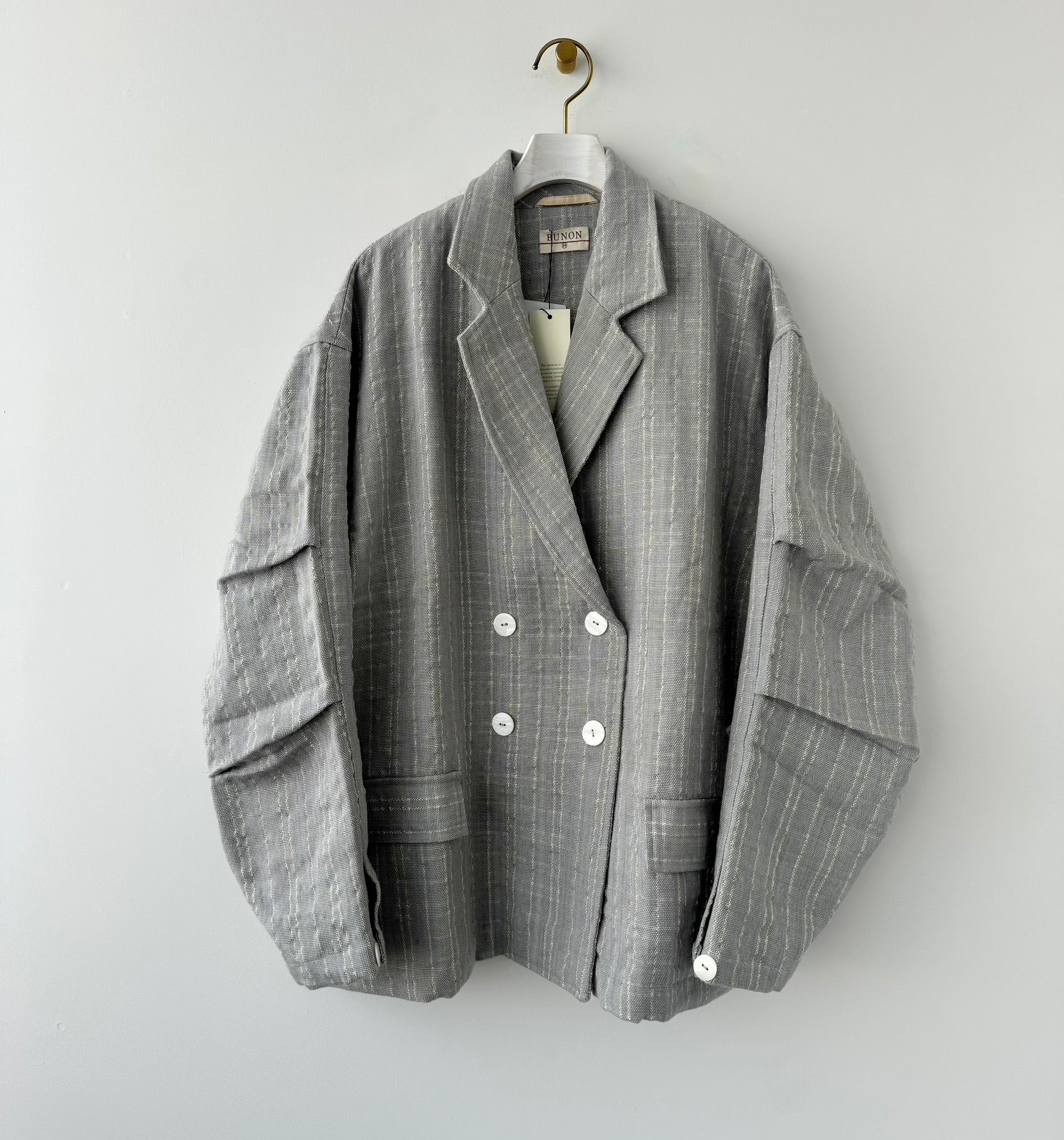 Kantha Over Jacket（LIGHT GRAY)　BUNON ジャケット　通販　取扱店