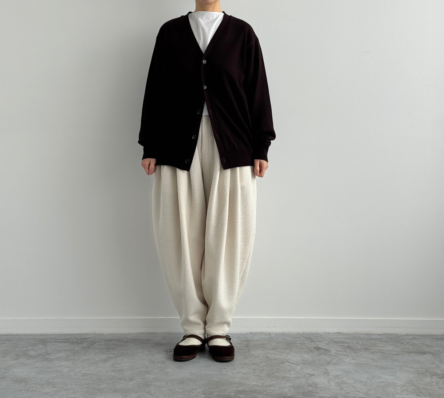 RIGID CASHMERE GARMENT DYED SWEATER C/D  Yonetomi 米富繊維　カシミヤ　通販　取扱店