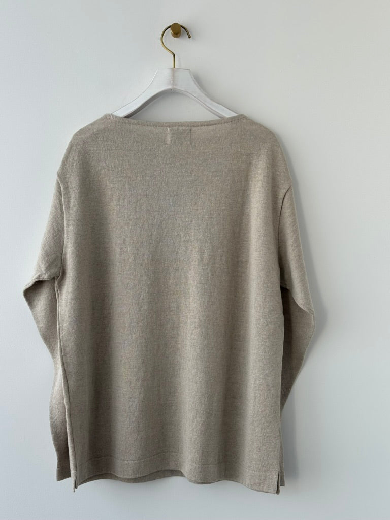 AMA LINEN BASQUE KNIT P/O