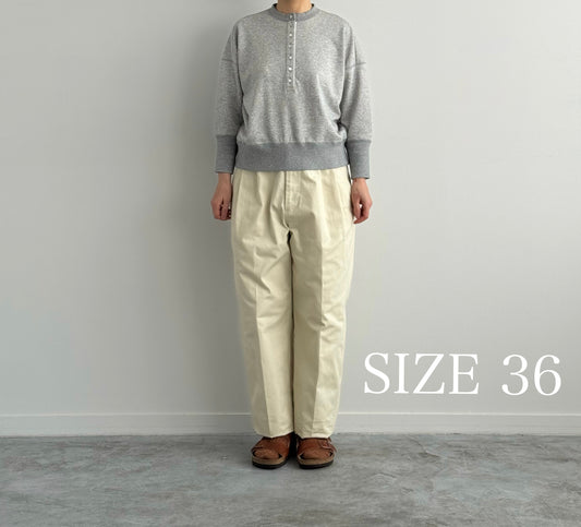 SEVEN SLEEVEの釦スウェット CHEVAL plus　通販　取扱店 size36 着画