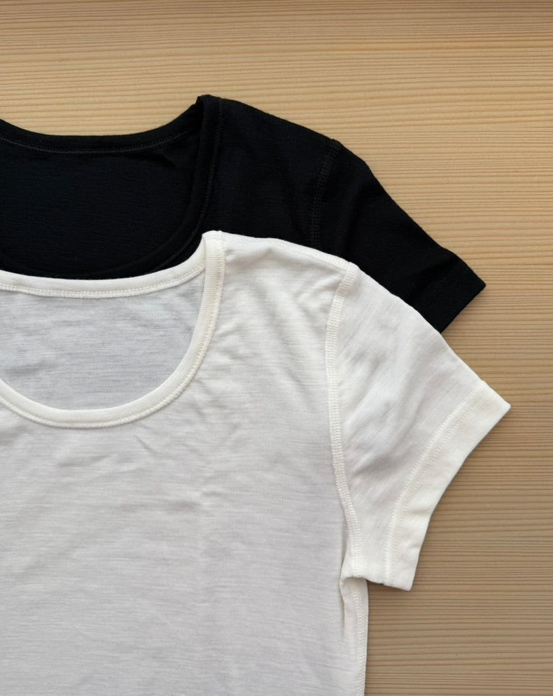 MARIE ( T-SHIRT )　JOHA 　ヨハ　ウールインナー 半袖　通販　取扱店