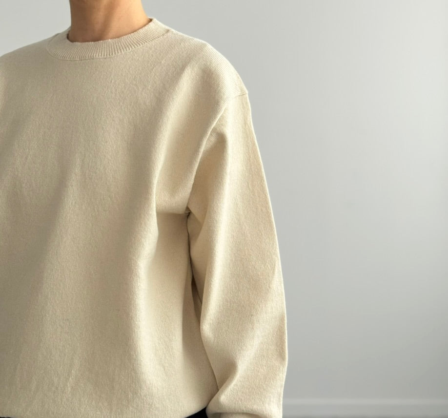 RIGID CASHMERE SWEATER P/O ( RAW ) Yonetomi  カシミヤ　米富繊維　通販　取扱店