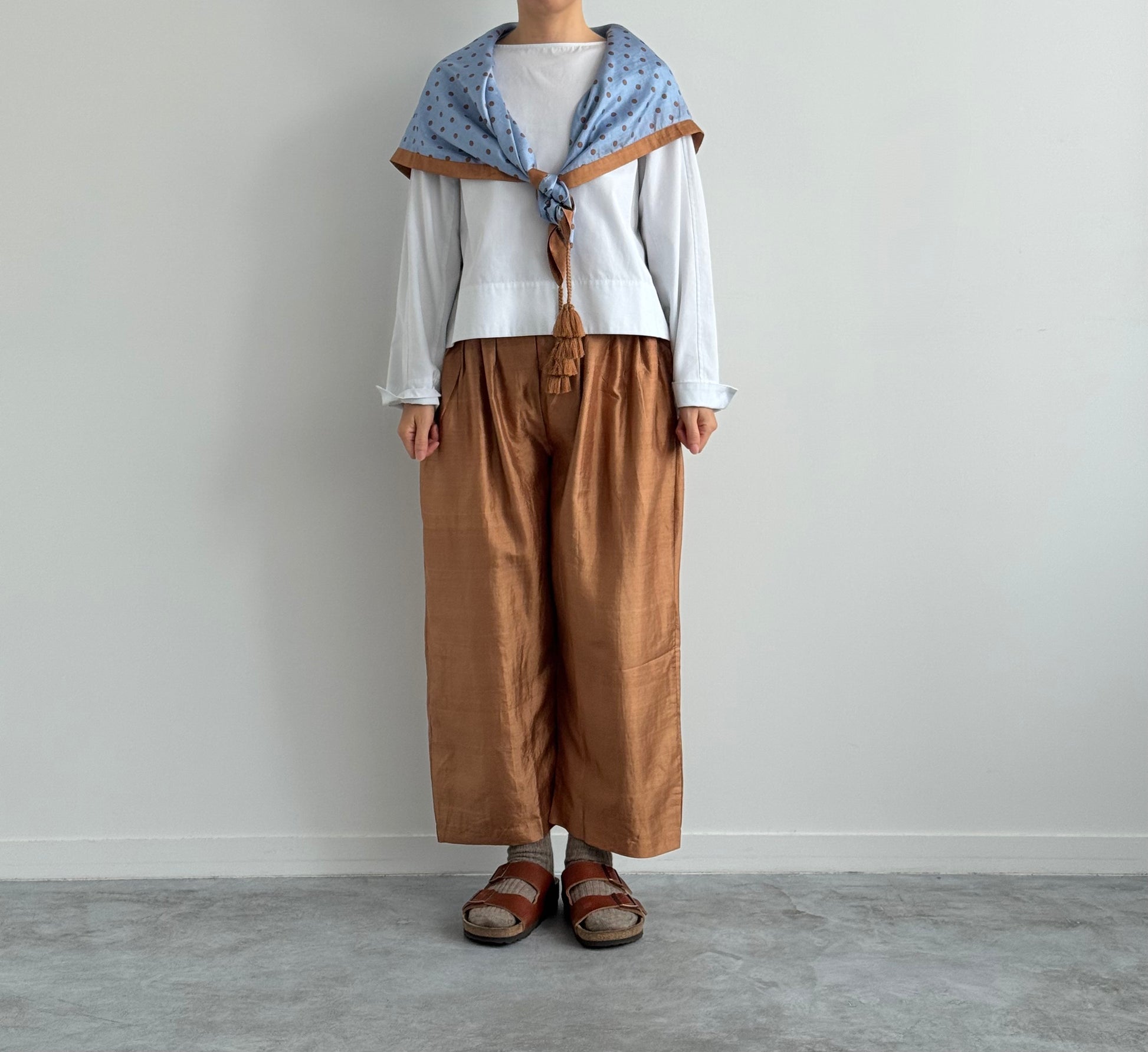 Khadi Scarf (Polka dots)　BUNON ブノン　スカーフ　通販　取扱店