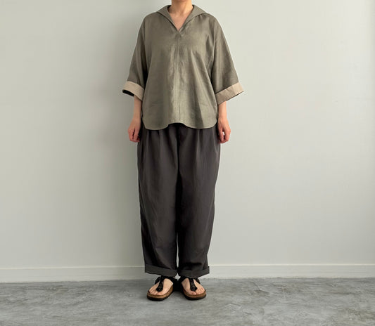 CHEVALのパンツ CHEVAL plus　通販　取扱店　gray 着画　正面