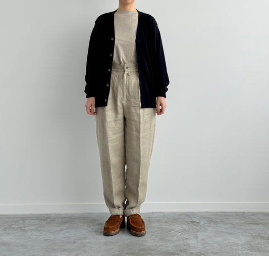 HIGH TWIST SEA ISLAND COTTON KNIT C/D　Yonetomi 米富繊維　シーアイランド カーディガン　通販　取扱店 着画 size 2 正面