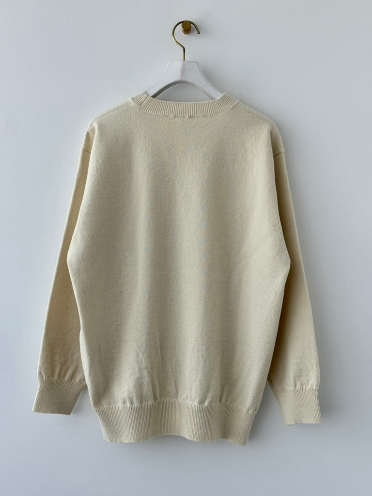 RIGID CASHMERE SWEATER P/O ( RAW ) Yonetomi  カシミヤ　米富繊維　通販　取扱店