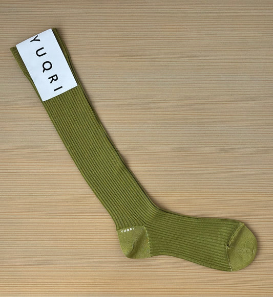 SCHICKEST LONG　靴下　SOCKS　YUQRI　ユクリ　GREEN