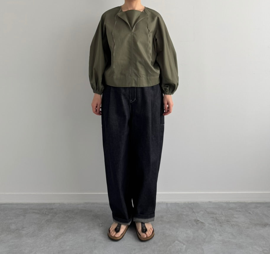 VOLUME SLEEVE PULLOVER (OLIVE)　TENNE HANDCRAFTED MODERN ブラウス　通販　取扱店