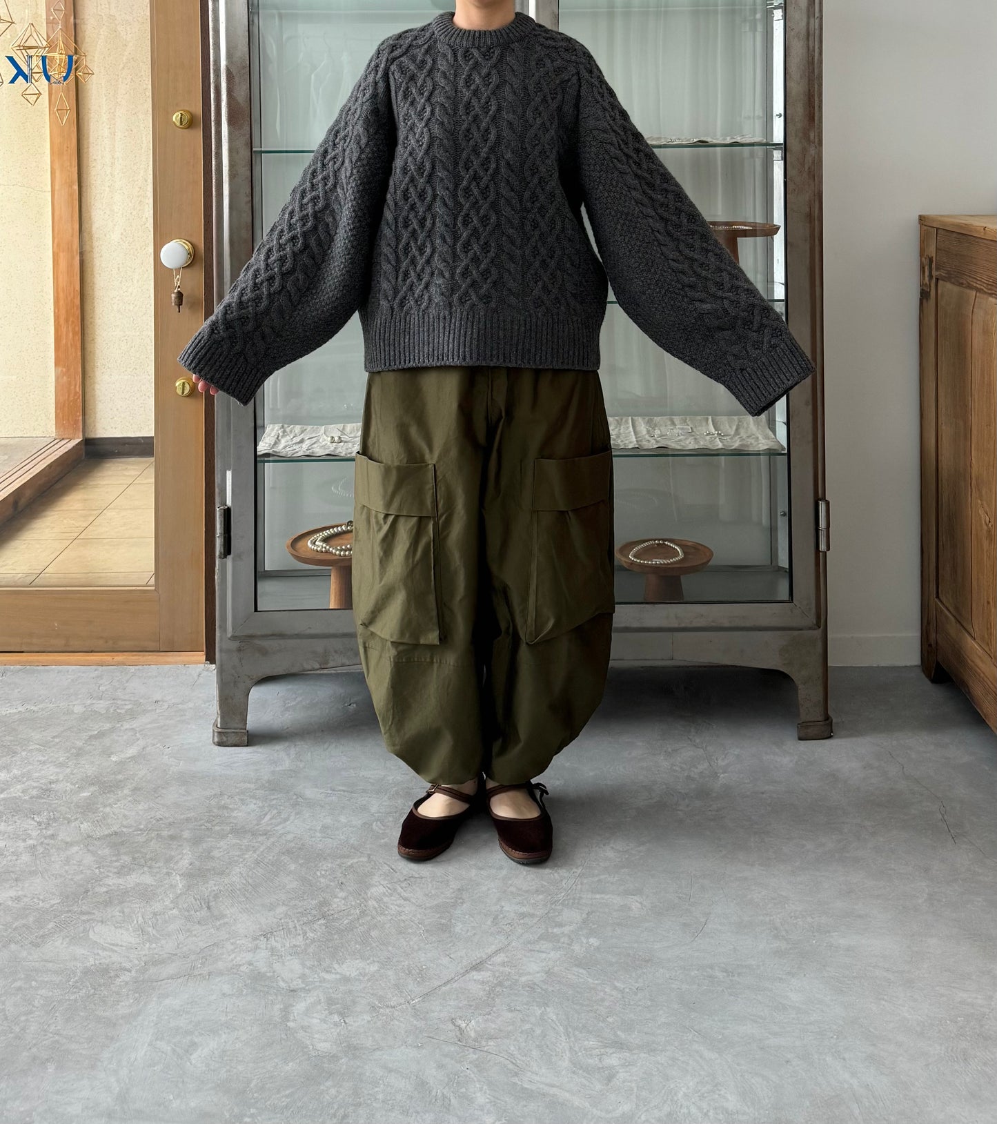 VOLUME SLEEVE ALAN KNIT PULLOVER　アランニット　TENNE HANDCRAFTED MODERN　通販　取扱店