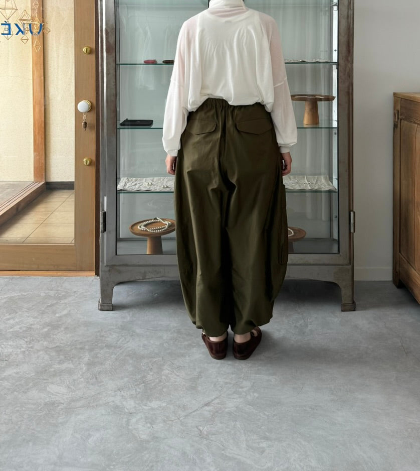 MILITARY BARREL PANTS (KHAKI GREEN)　TENNE HANDCRAFTED MODERN パンツ　通販　取扱店