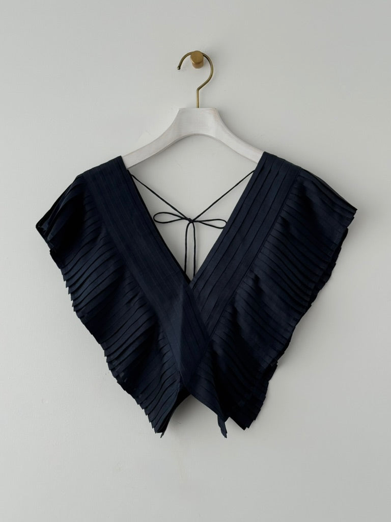 TUCK RAFFLE COLLAR (CHARCOAL)　BUNON つけ襟　通販　取扱店