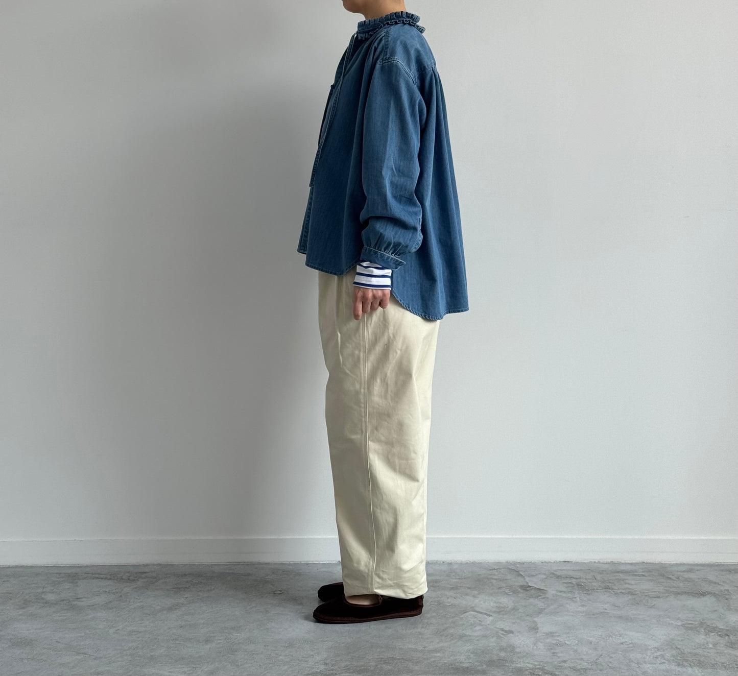 タックカラーシャツ