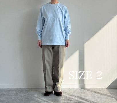 GARMENT DYED SOLID T-SHIRT (LONG SLEEVE) Yonetomi 米富繊維　長袖Tシャツ　通販　取扱店