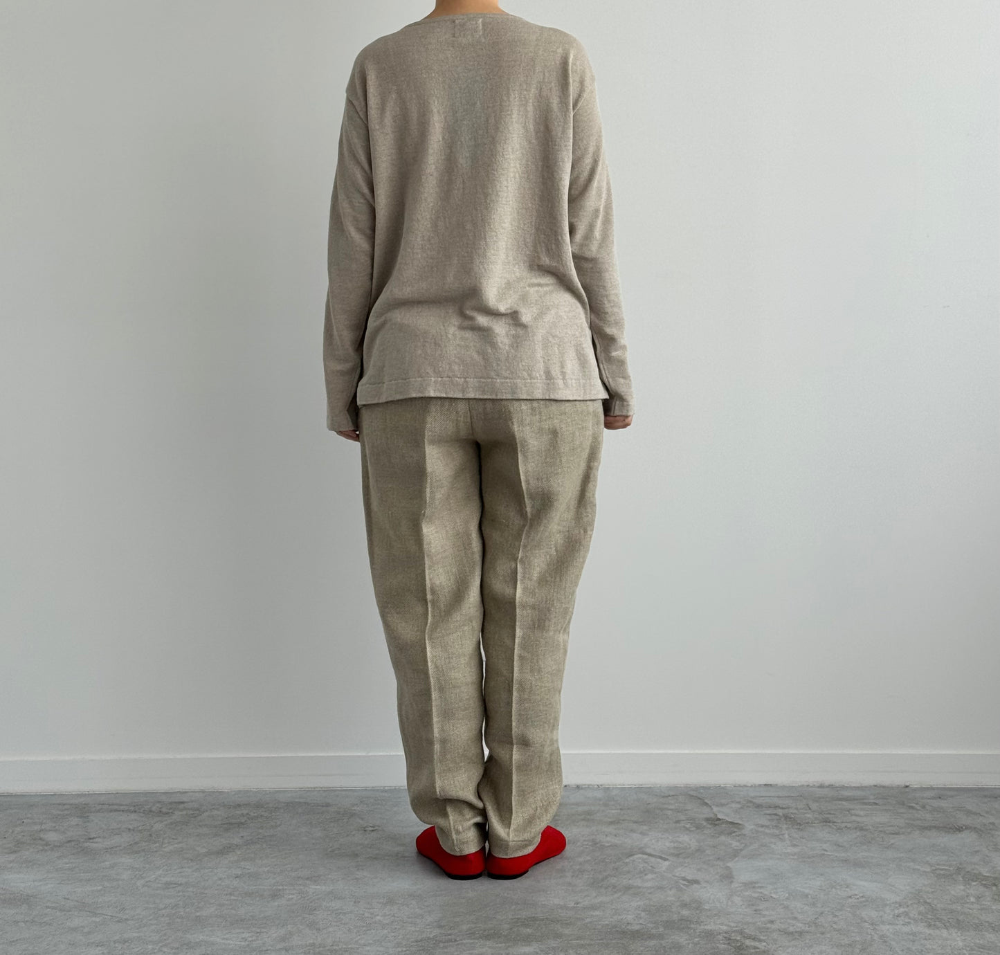 AMA LINEN BASQUE KNIT P/O