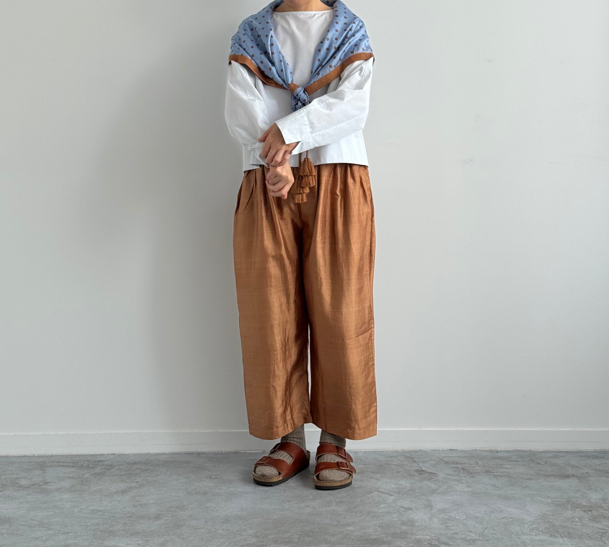 Khadi Scarf (Polka dots)　BUNON ブノン　スカーフ　通販　取扱店