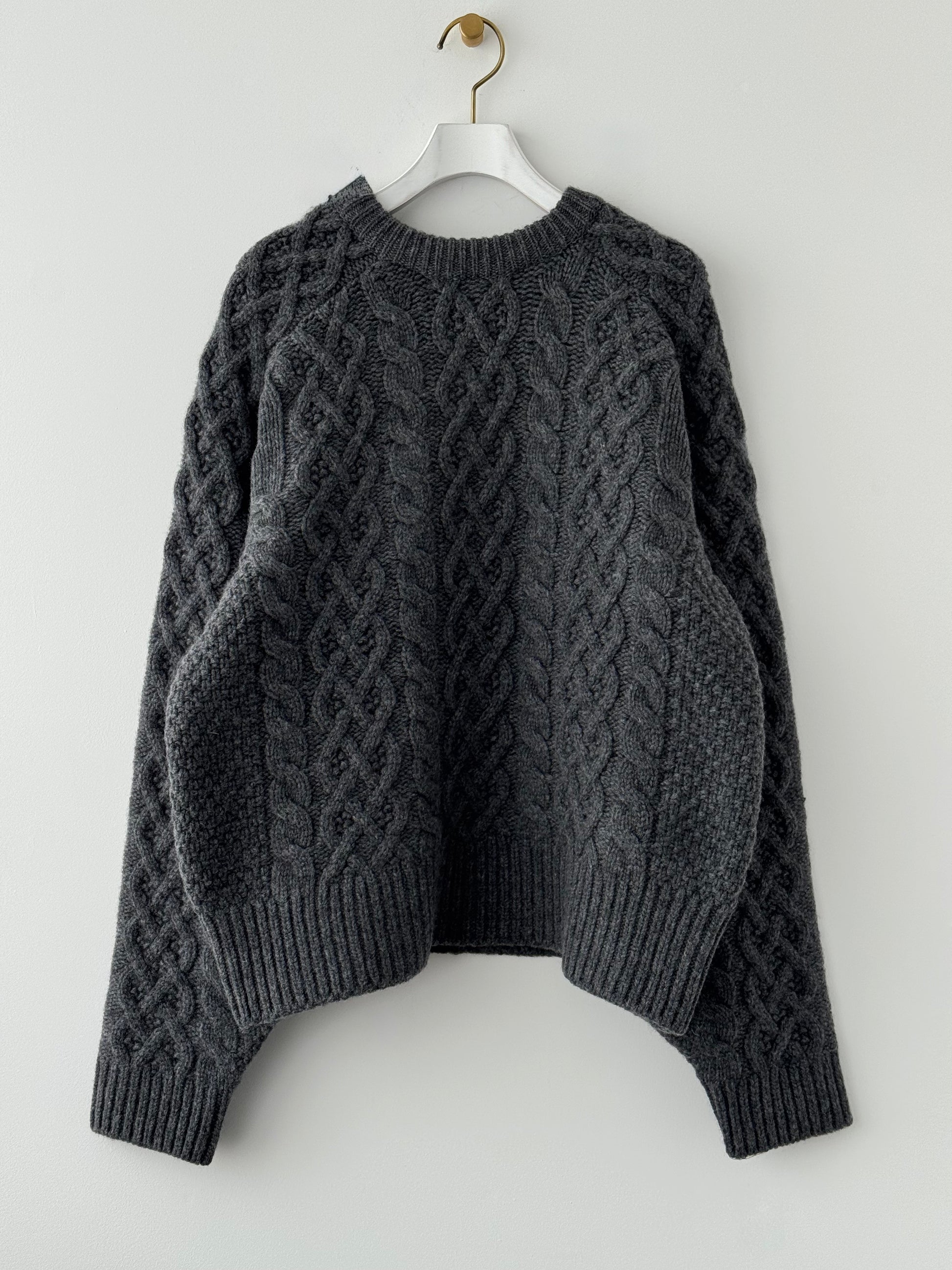 VOLUME SLEEVE ALAN KNIT PULLOVER (CHARCOAL) TENNE HANDCRAFTED MODERN ニット 通販　取扱店