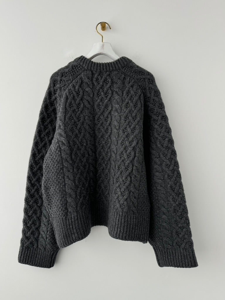 VOLUME SLEEVE ALAN KNIT PULLOVER　アランニット　TENNE HANDCRAFTED MODERN　通販　取扱店