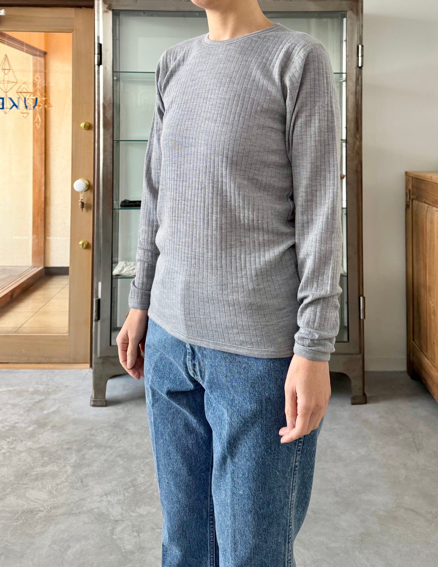 WOOL KIDS BASIC  BLOUSE (160)　JOHA 　ヨハ　キッズサイズ　ウールインナー 長袖　通販　取扱店