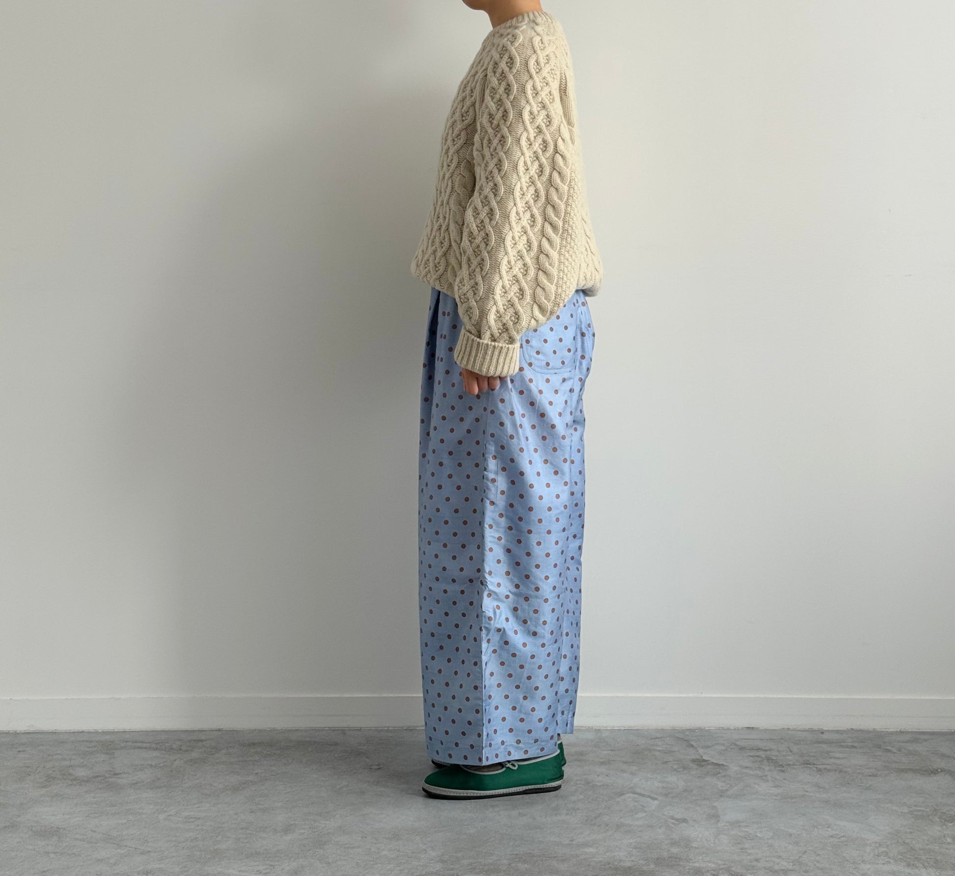 VOLUME SLEEVE ALAN KNIT PULLOVER (BEIGE) TENNE HANDCRAFTED MODERN ニット 通販　取扱店