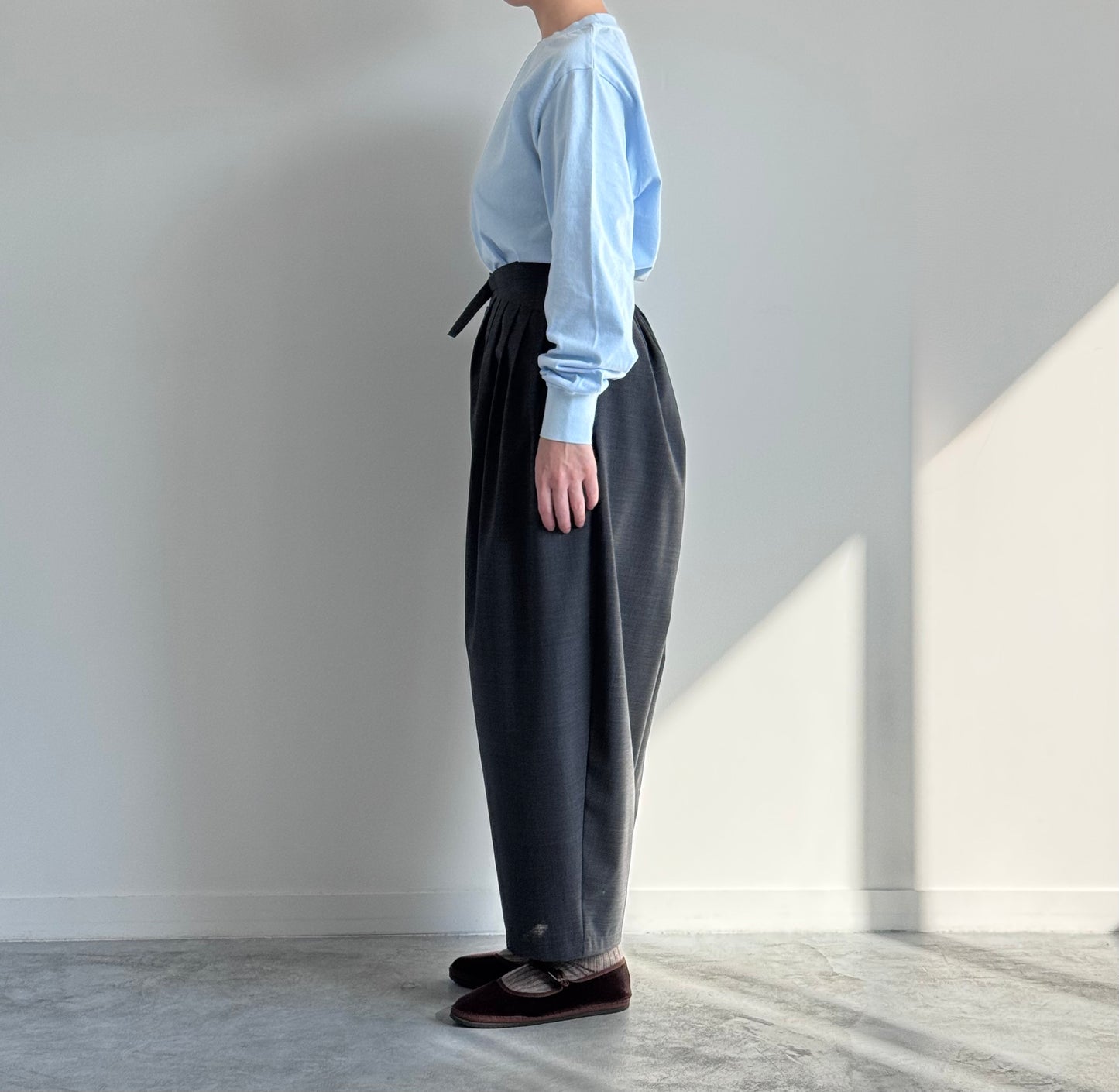 GARMENT DYED SOLID T-SHIRT (LONG SLEEVE) Yonetomi 米富繊維　長袖Tシャツ　通販　取扱店