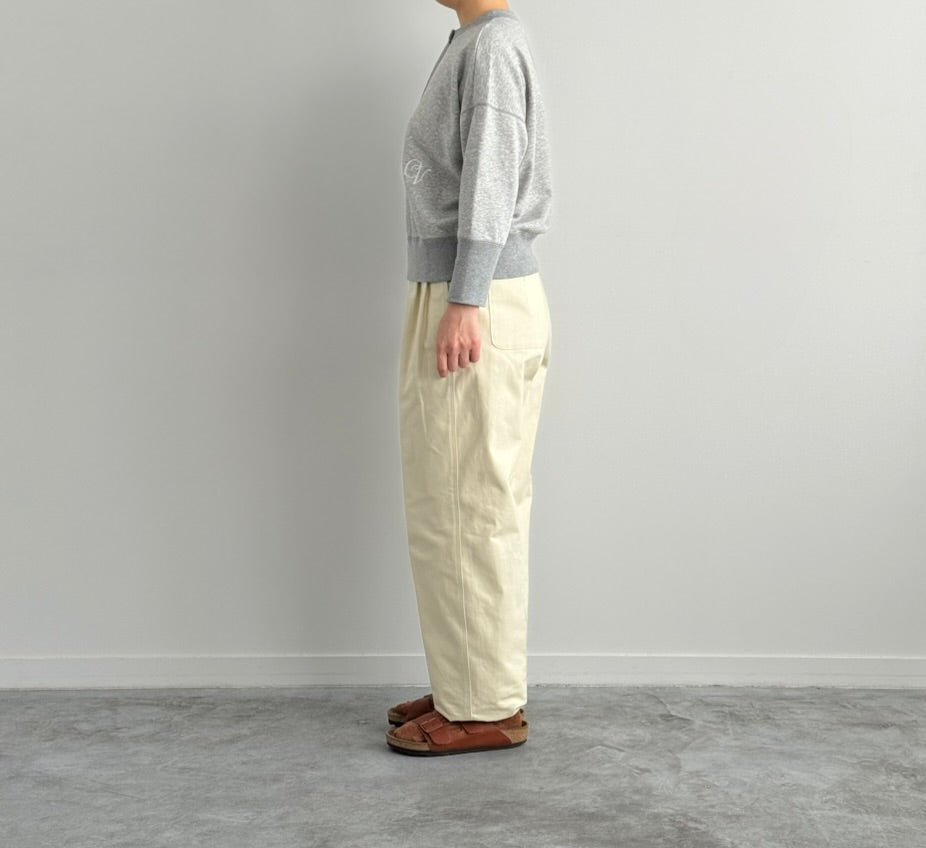SEVEN SLEEVEの釦スウェット CHEVAL plus　通販　取扱店 size36 着画